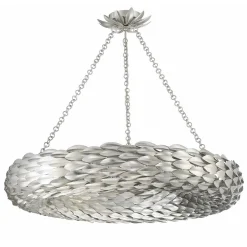 Olive Leaf Convertible Halo Chandelier - 24