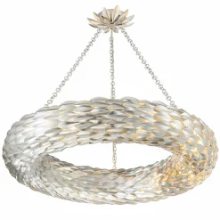 Olive Leaf Convertible Halo Chandelier - 24