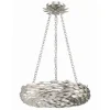 Olive Leaf Convertible Halo Chandelier - 18"