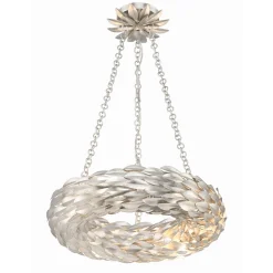 Olive Leaf Convertible Halo Chandelier - 18