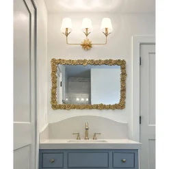 Olive Leaf Petal Vanity Light - 3 Light