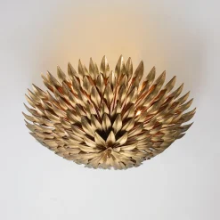 Olive Leaf Semi-Flush Ceiling Light - 4 Light