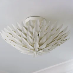 Olive Leaf Semi-Flush Ceiling Light - 4 Light