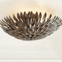 Olive Leaf Semi-Flush Ceiling Light - 6 Light