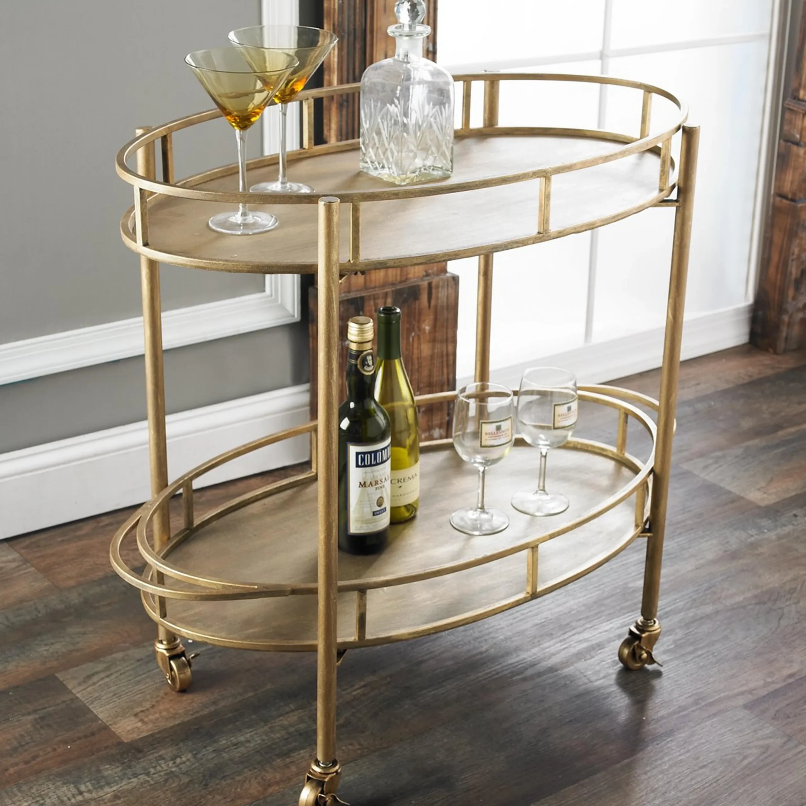 Oval Bar Cart