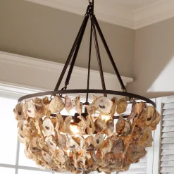 Oyster Shell Basket Chandelier
