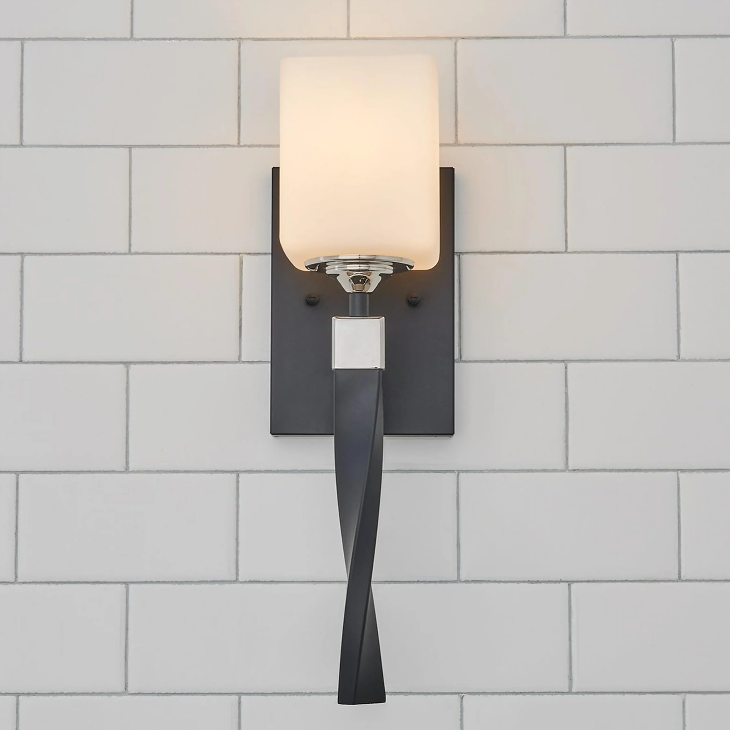 Pedestal Twist Bath Sconce