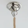 Pickled Wood and Clear Glass Pendant - Bell Glass