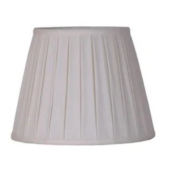 16" Pongee Silk Box Pleat Lamp Shade