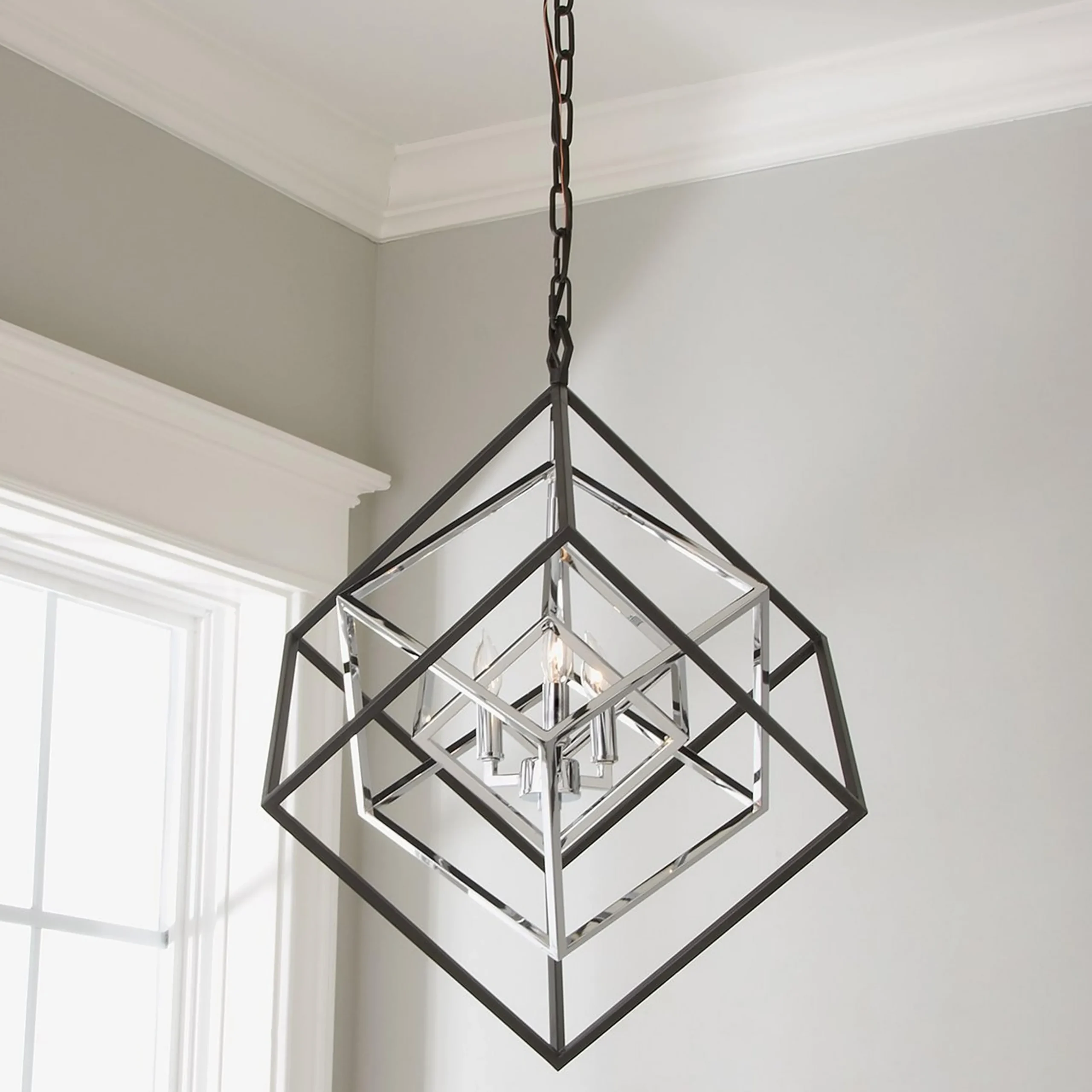 Prismatic Cubed Chandelier - 3 Light