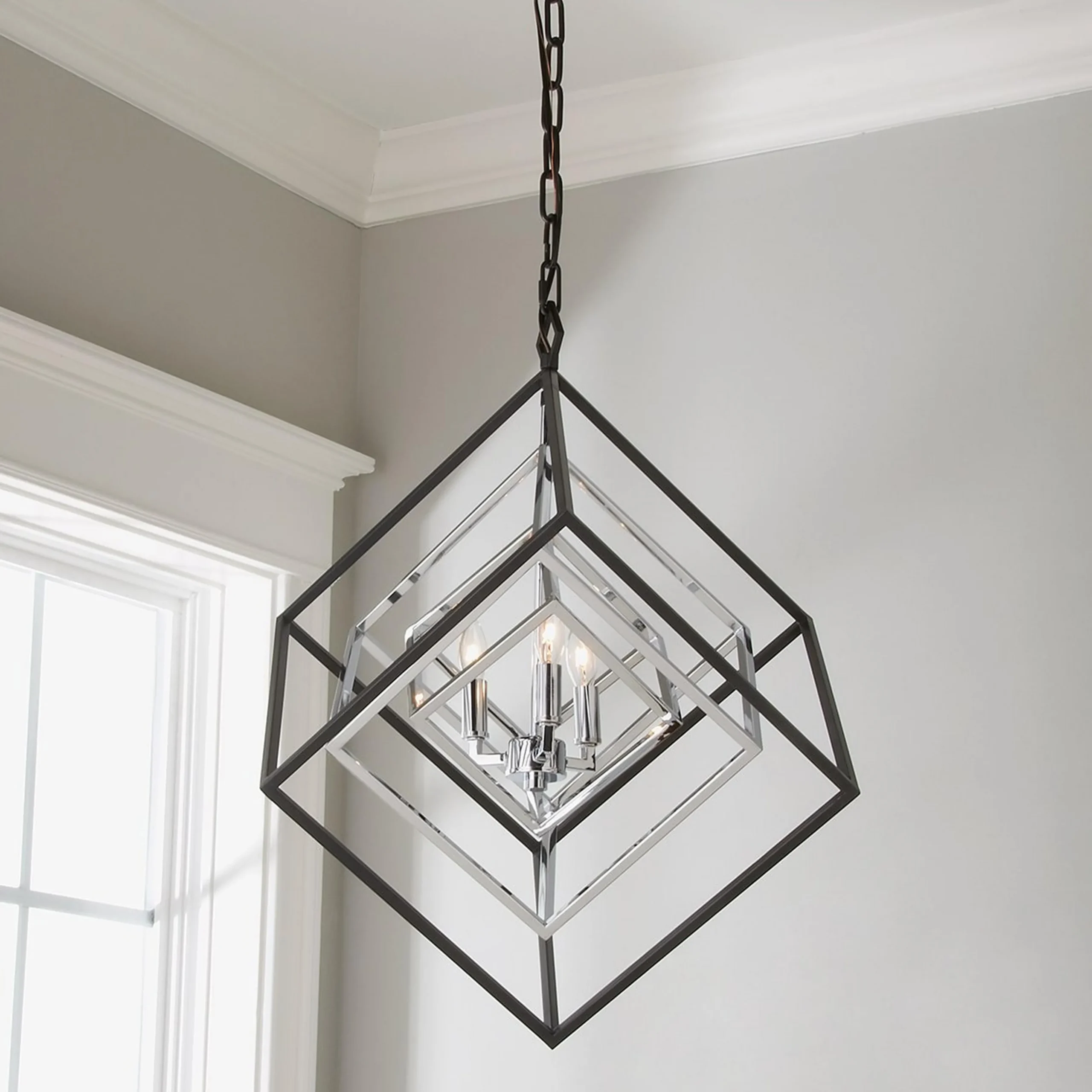 Prismatic Cubed Chandelier - 3 Light