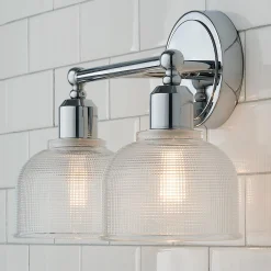 Prismatic Glass Vanity Light - 2 Light