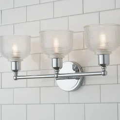 Prismatic Glass Vanity Light - 3 Light