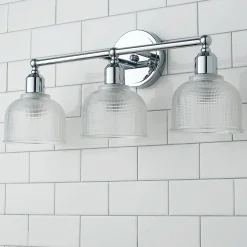 Prismatic Glass Vanity Light - 3 Light