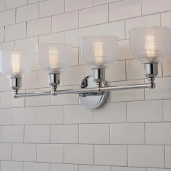 Prismatic Glass Vanity Light - 4 Light