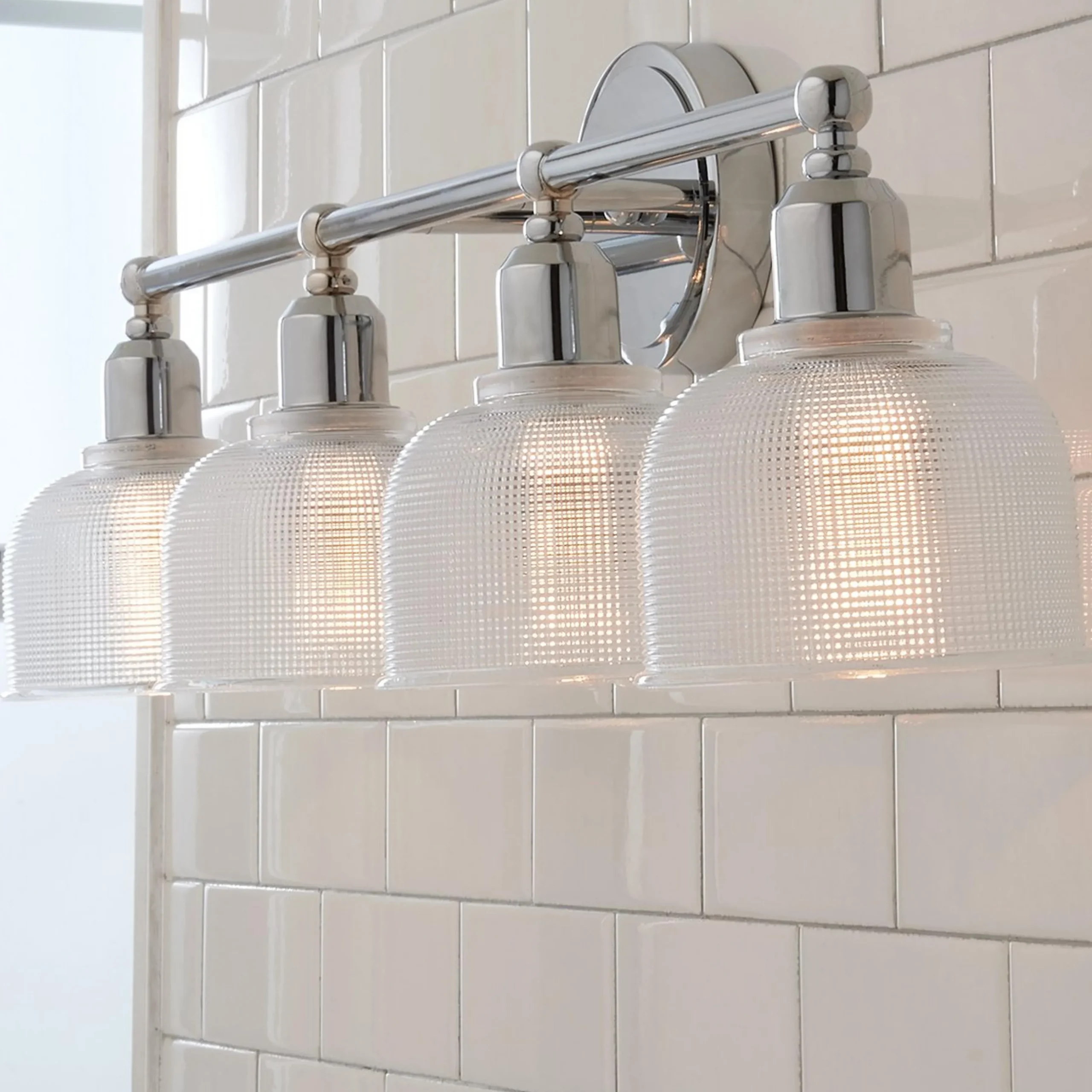 Prismatic Glass Vanity Light - 4 Light