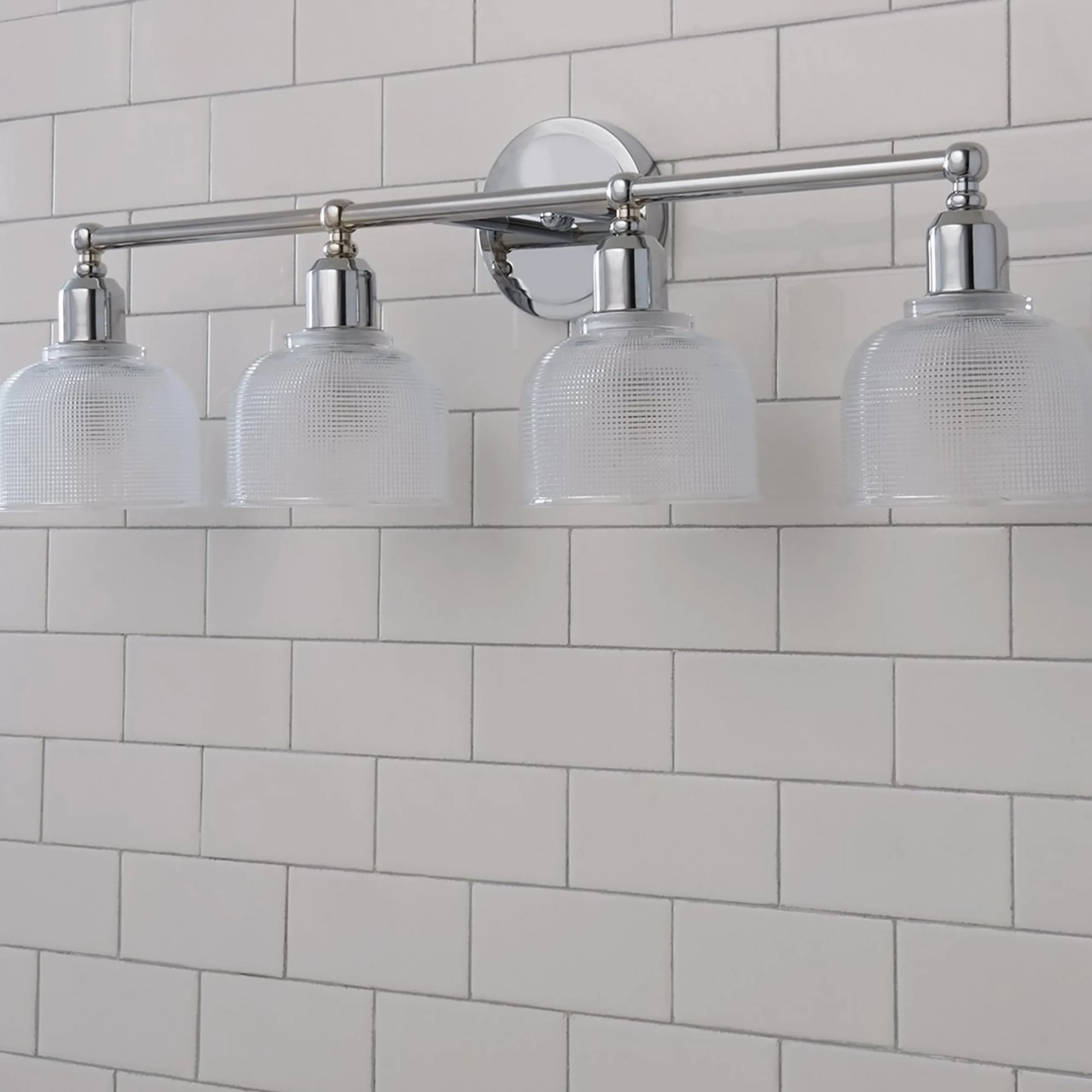 Prismatic Glass Vanity Light - 4 Light