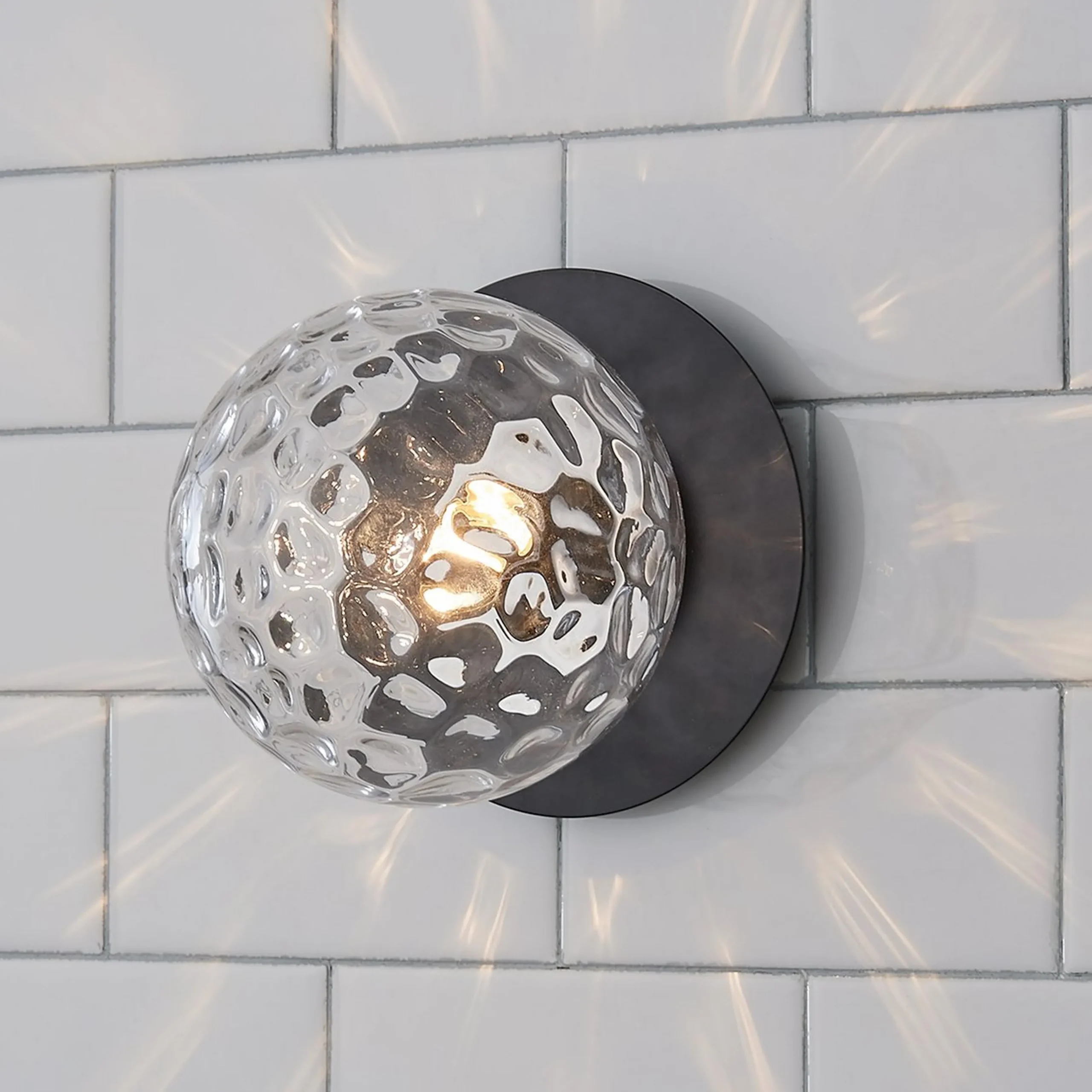 Quinn Bath Sconce - Clear Glass