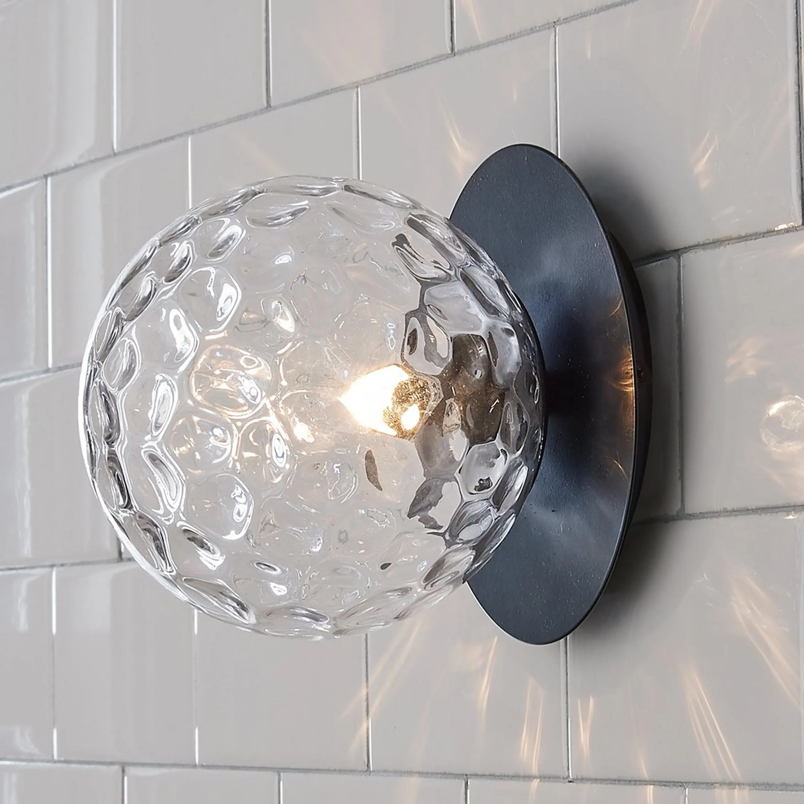 Quinn Bath Sconce - Clear Glass