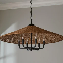 Rattan Shade Chandelier