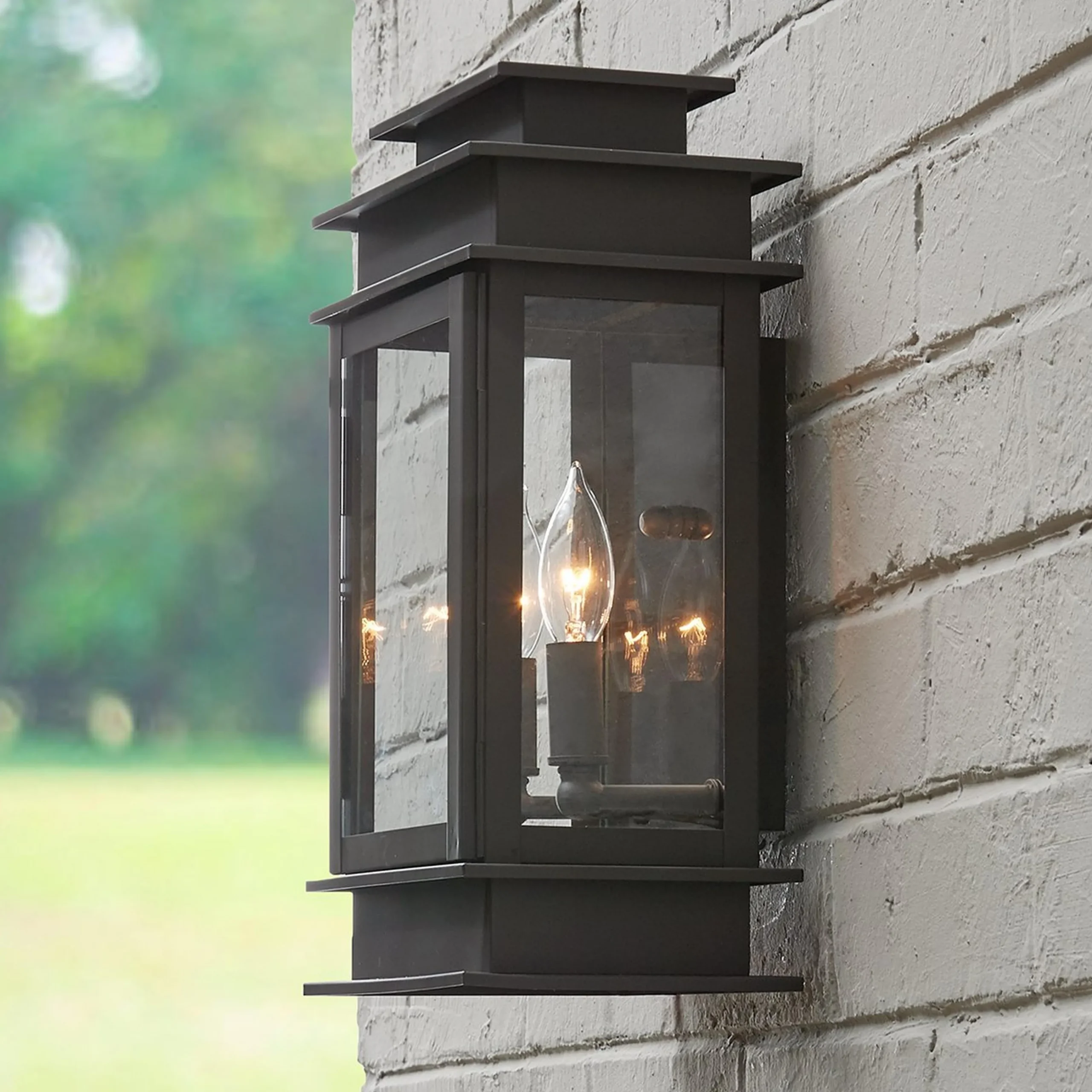 Rectangular Step Outdoor Sconce - Medium