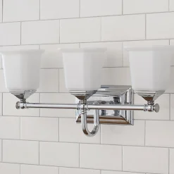 Refined Classic Vanity Light - 3 Light - Opal Glass