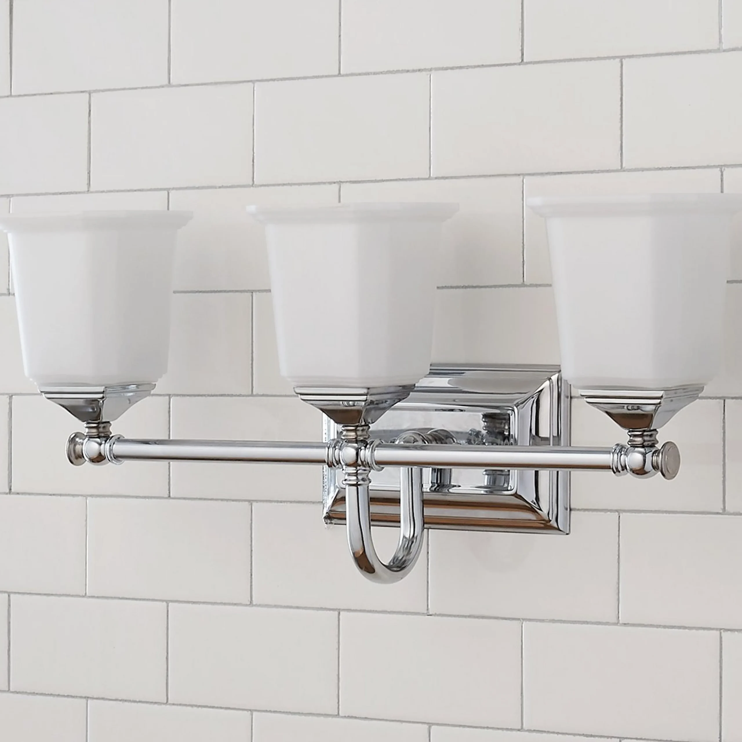 Refined Classic Vanity Light - 3 Light - Opal Glass