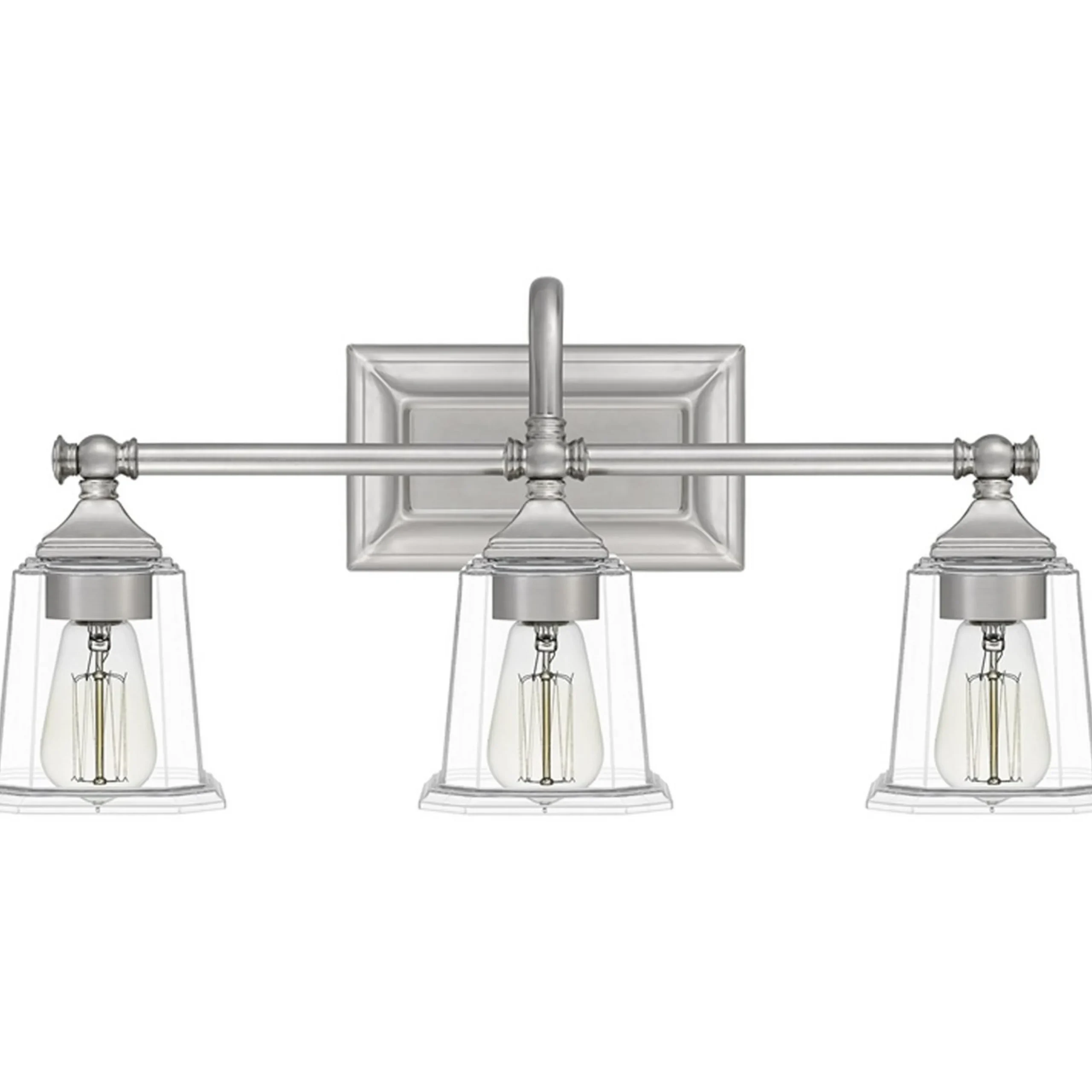 Refined Classic Vanity Light - 3 Light - Clear Glass