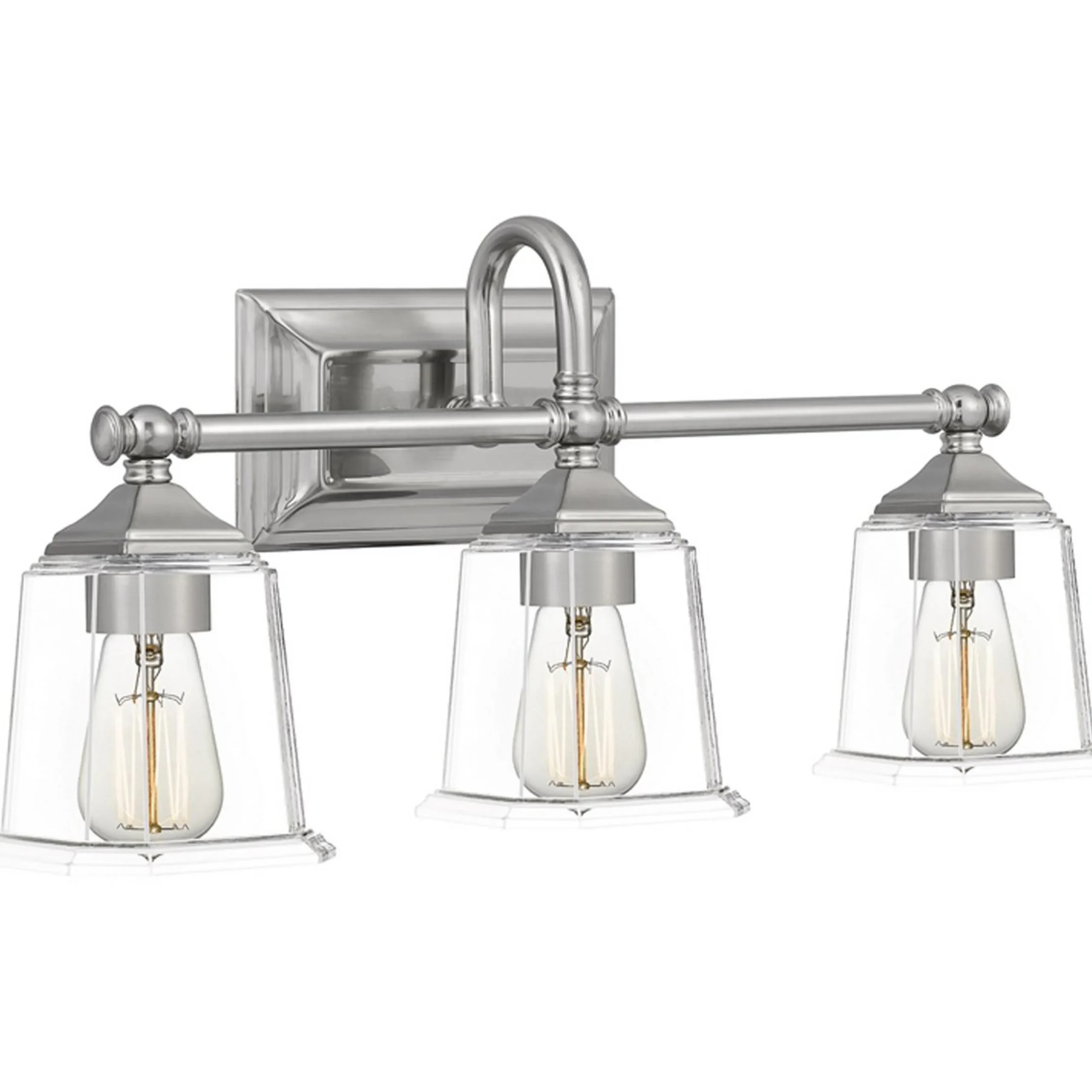 Refined Classic Vanity Light - 3 Light - Clear Glass