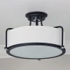 Refined Contemporary Textured Semi-Flush Ceiling Light