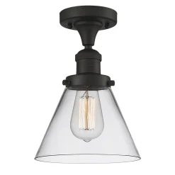 Restoration Stationary Ceiling Light - Clear Glass