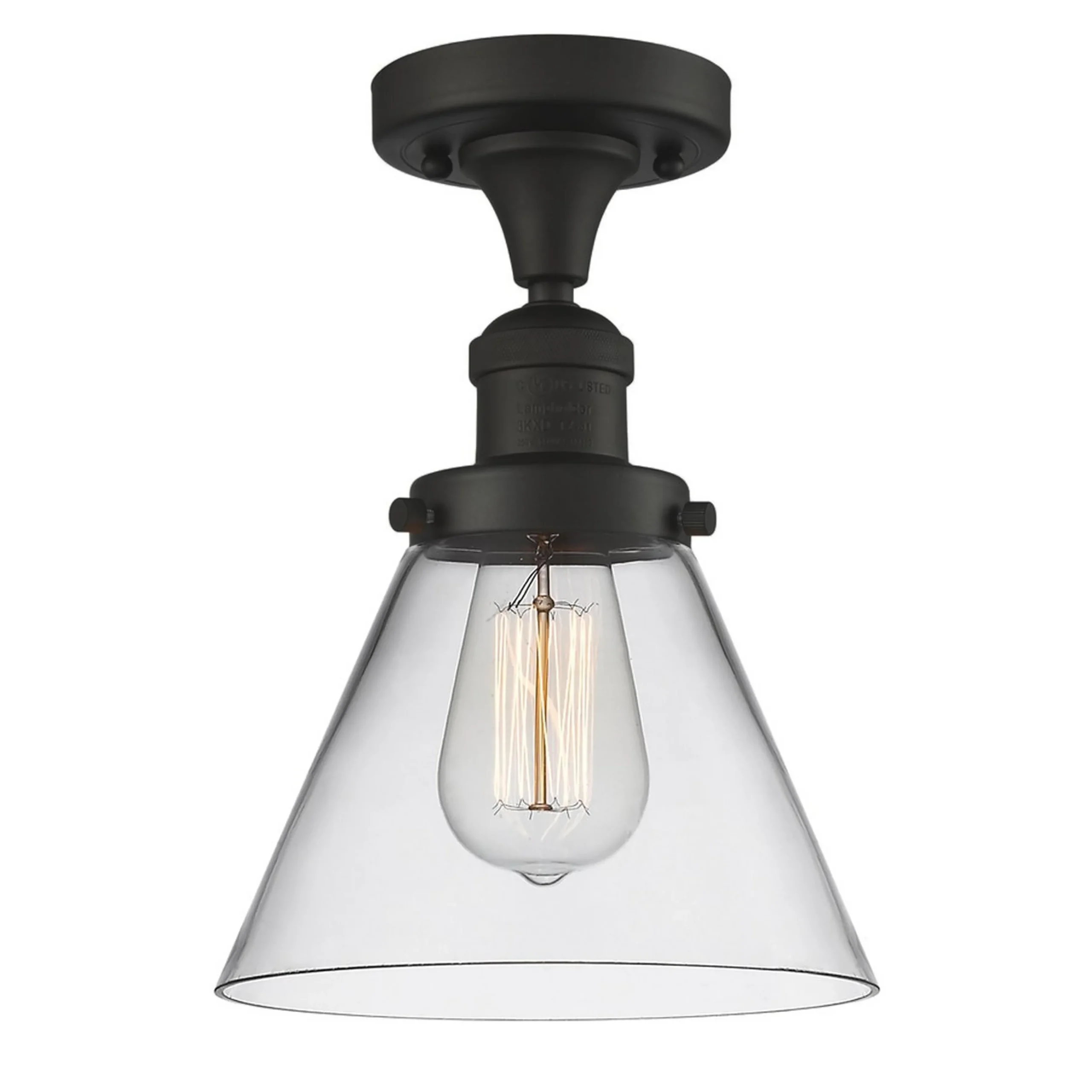Restoration Stationary Ceiling Light - Clear Glass