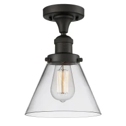 Restoration Stationary Ceiling Light - Clear Glass