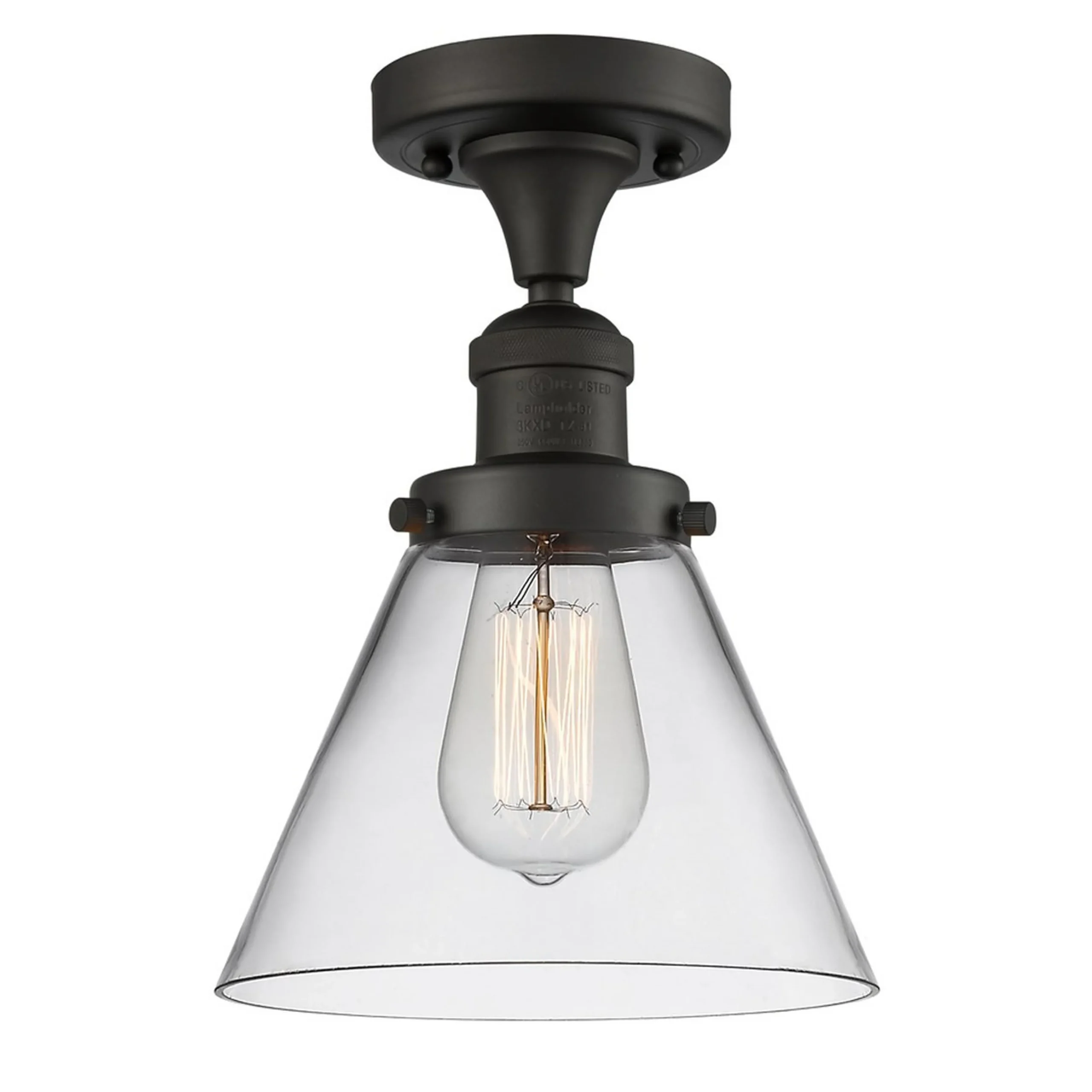Restoration Stationary Ceiling Light - Clear Glass