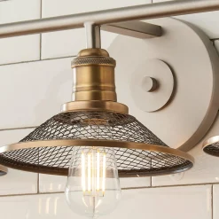 Retro Warehouse Shade Vanity Light - 3 Light