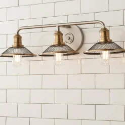 Retro Warehouse Shade Vanity Light - 3 Light