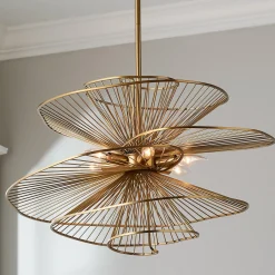 Ribbon Swirl Chandelier - 6 Light
