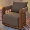Rope Arm Outdoor Swivel Chair