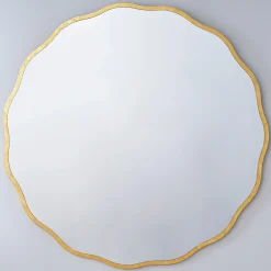 Round Gilded Scallop Mirror - Small