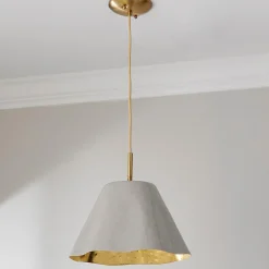 Ruffled Edge Hammered Metal Pendant