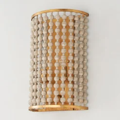 Rustic Beaded Cylinder Sconce