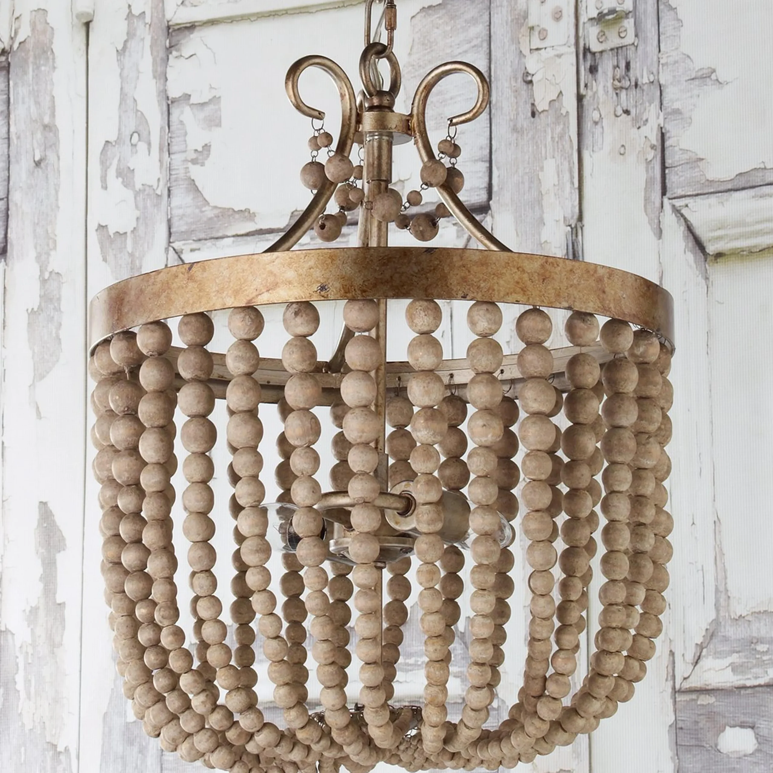 Rustic Glam Draped Mini Chandelier - 2 Light