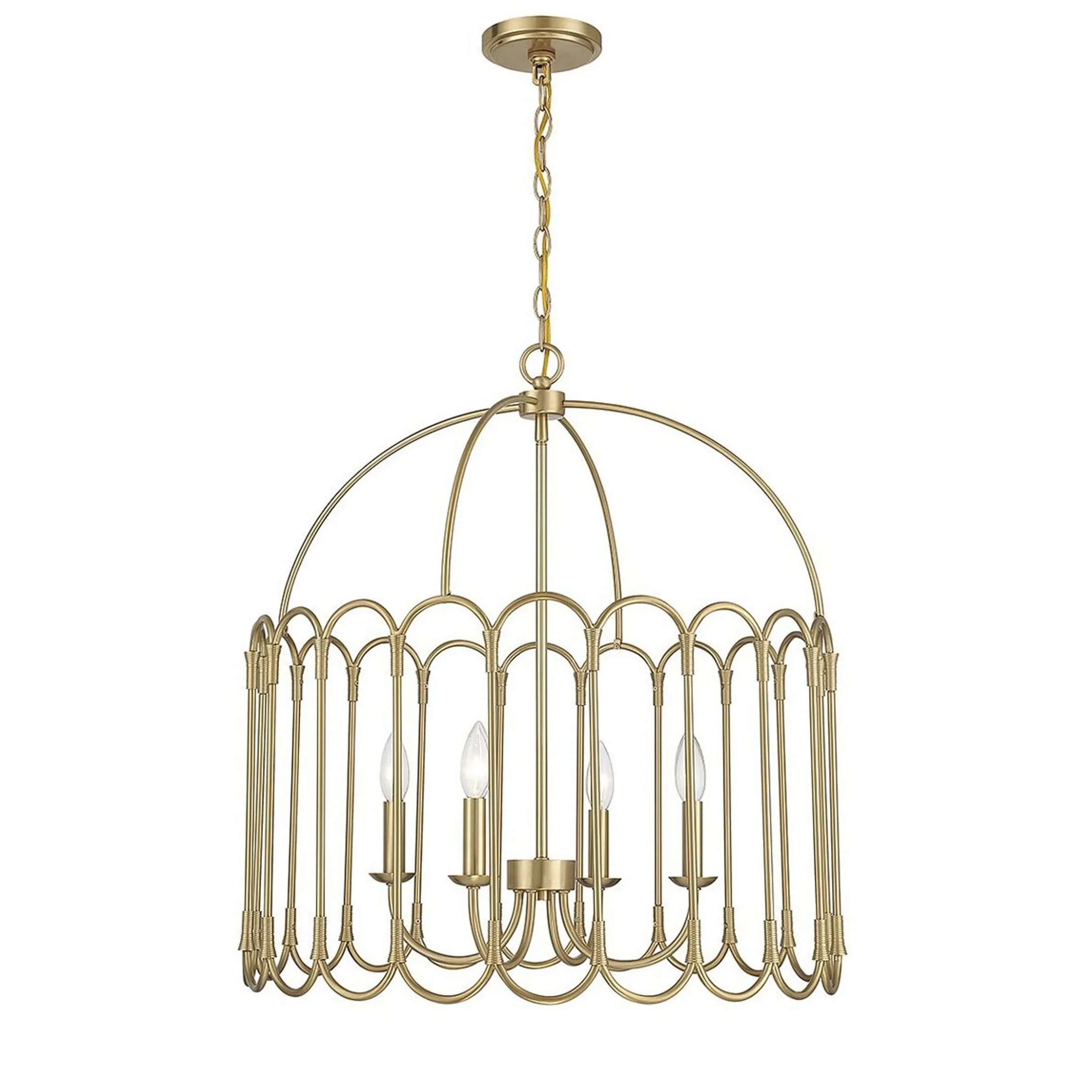 Scalloped Cage Lantern - Large