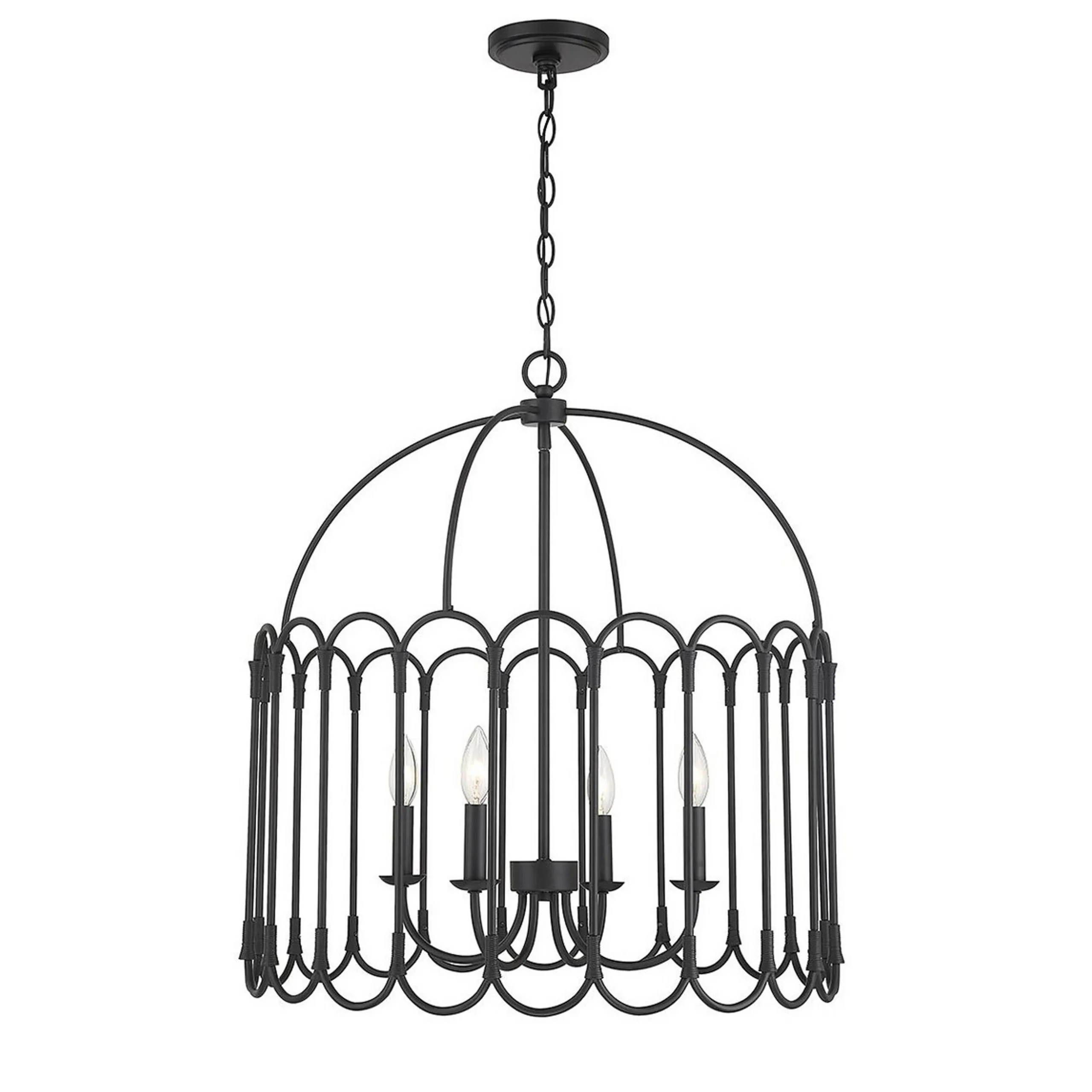 Scalloped Cage Lantern - Large