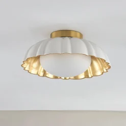 Scalloped Ceramic Ceiling Light