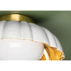 Scalloped Ceramic Ceiling Light