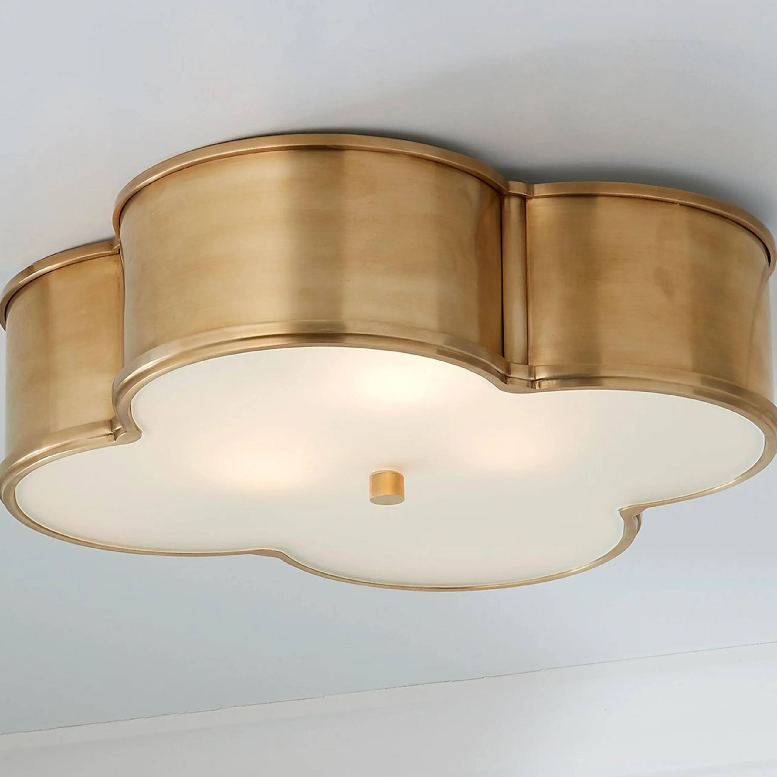 Scalloped Metal Ceiling Light - Large