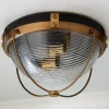 Seafarer Ribbed Glass Ceiling Light