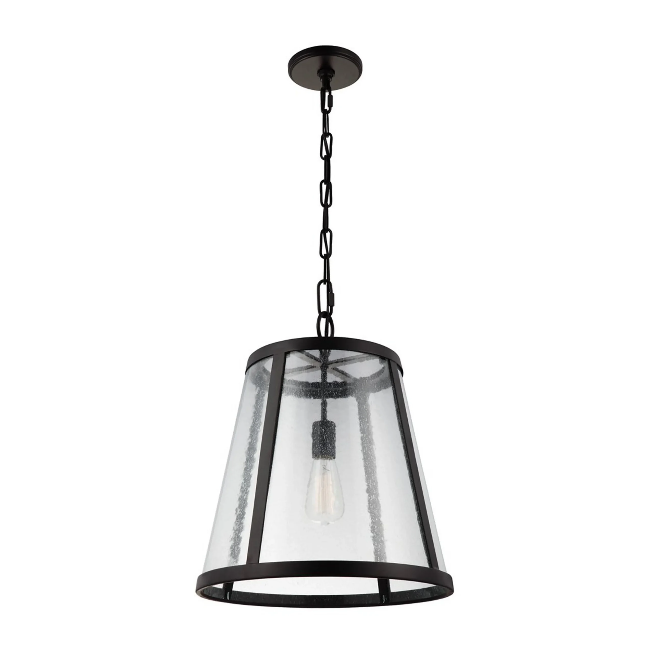 Seeded Glass Transitional Pendant - Medium