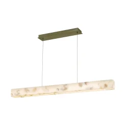 Septimus Linear Island Chandelier - Genuine Alabaster